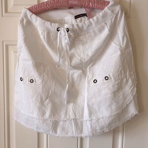 Wearables white size medium frayed skirt